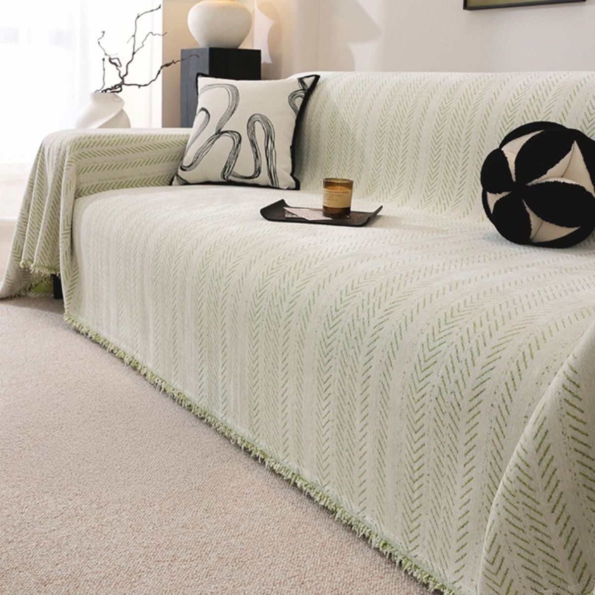 Scratch-Resistant & Washable Chenille Sofa Cover
