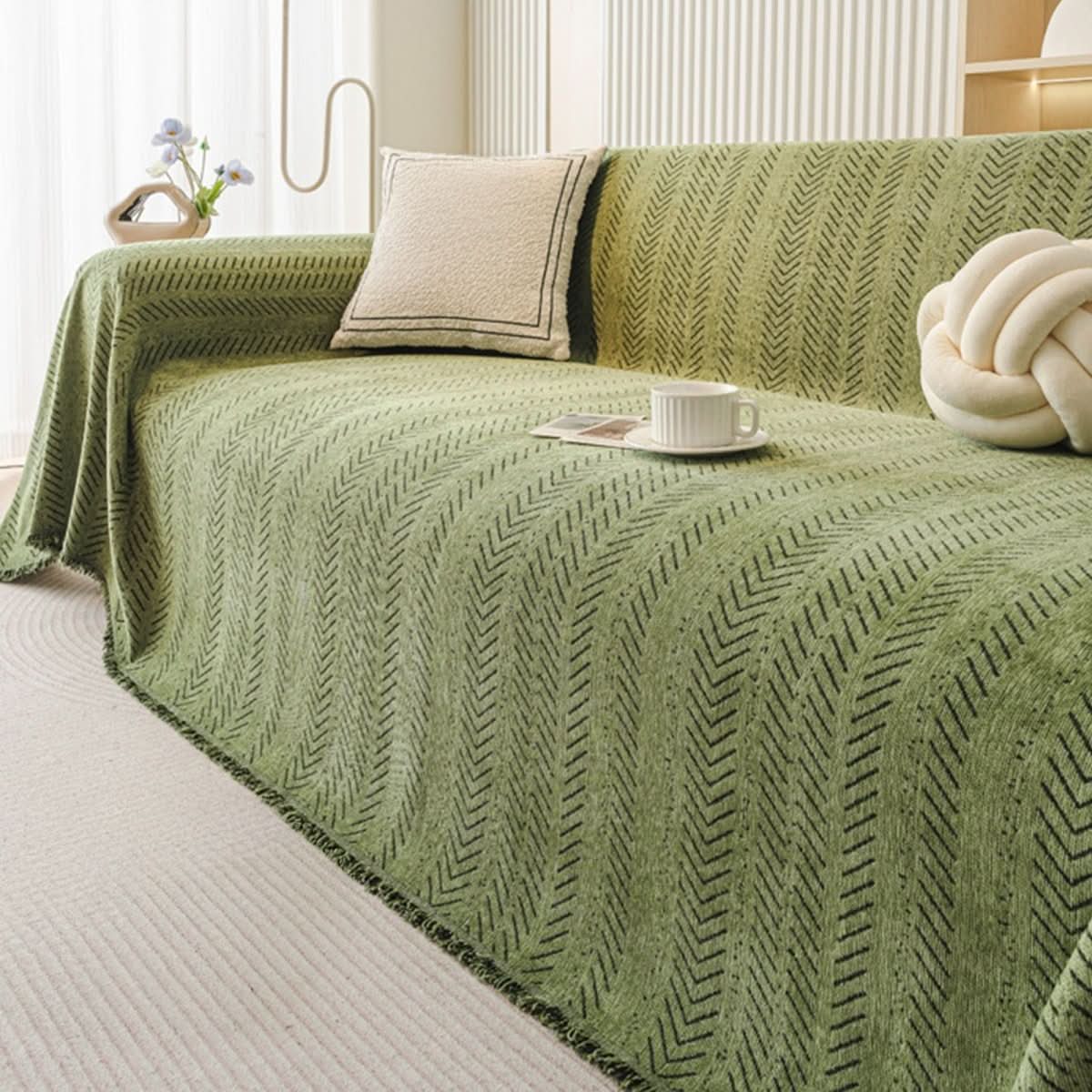 Scratch-Resistant & Washable Chenille Sofa Cover