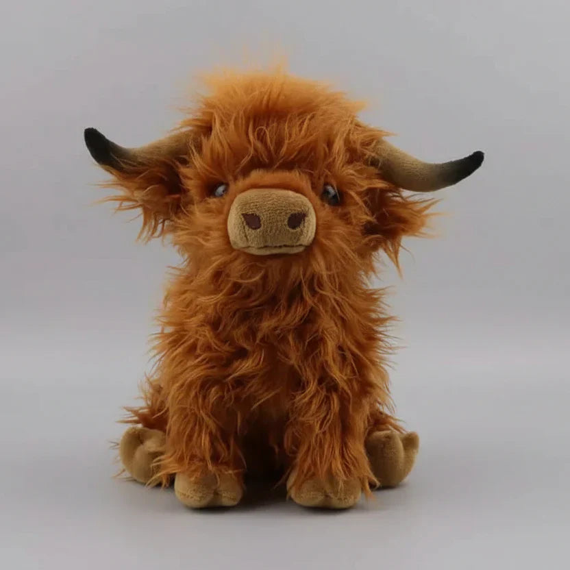 Soft Plush Highland Cow – Adorable Cuddle Toy for Friends