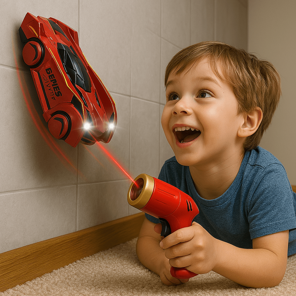 Laser-Controlled Wall-Climbing RC Car for Kids