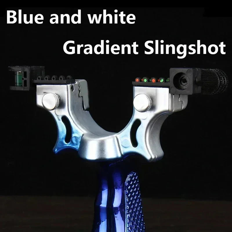 Precision Slingshot with Laser Sight, Level, and Anti-Slip Grip