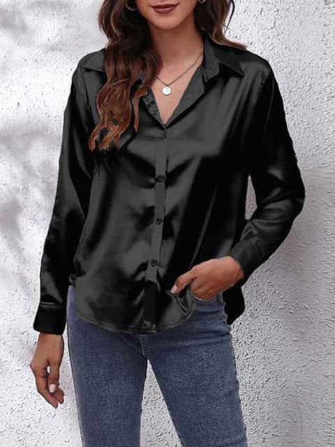 Women's Formal Blouse with Button Placket | Long Sleeve