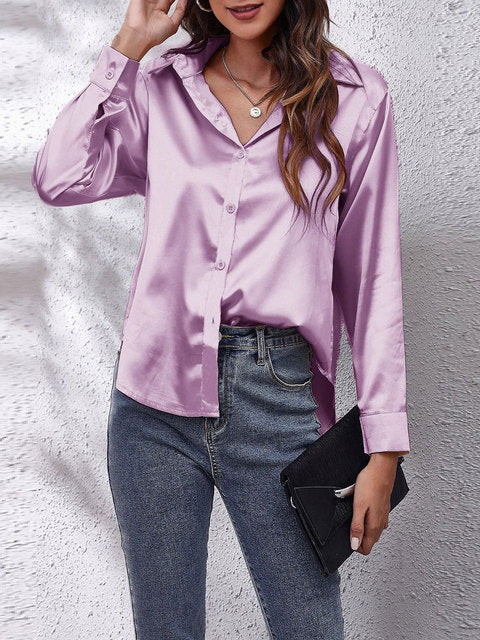 Women's Formal Blouse with Button Placket | Long Sleeve