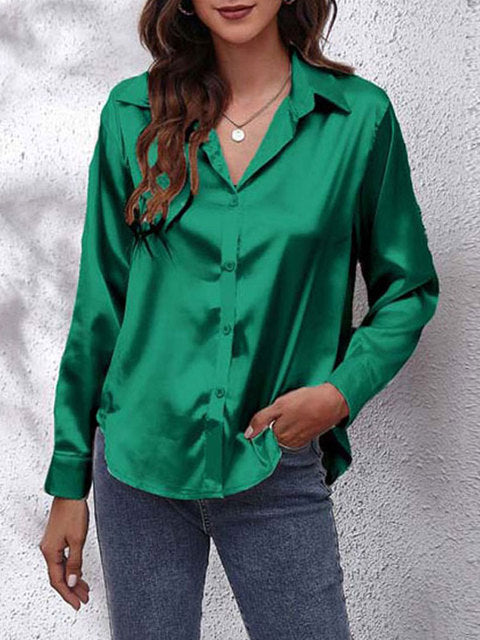 Women's Formal Blouse with Button Placket | Long Sleeve
