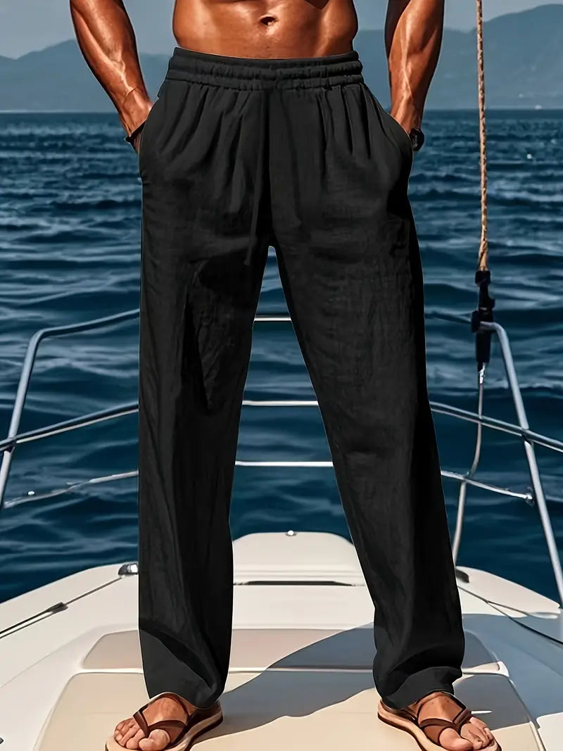 Men's Long Linen Pants | Summer