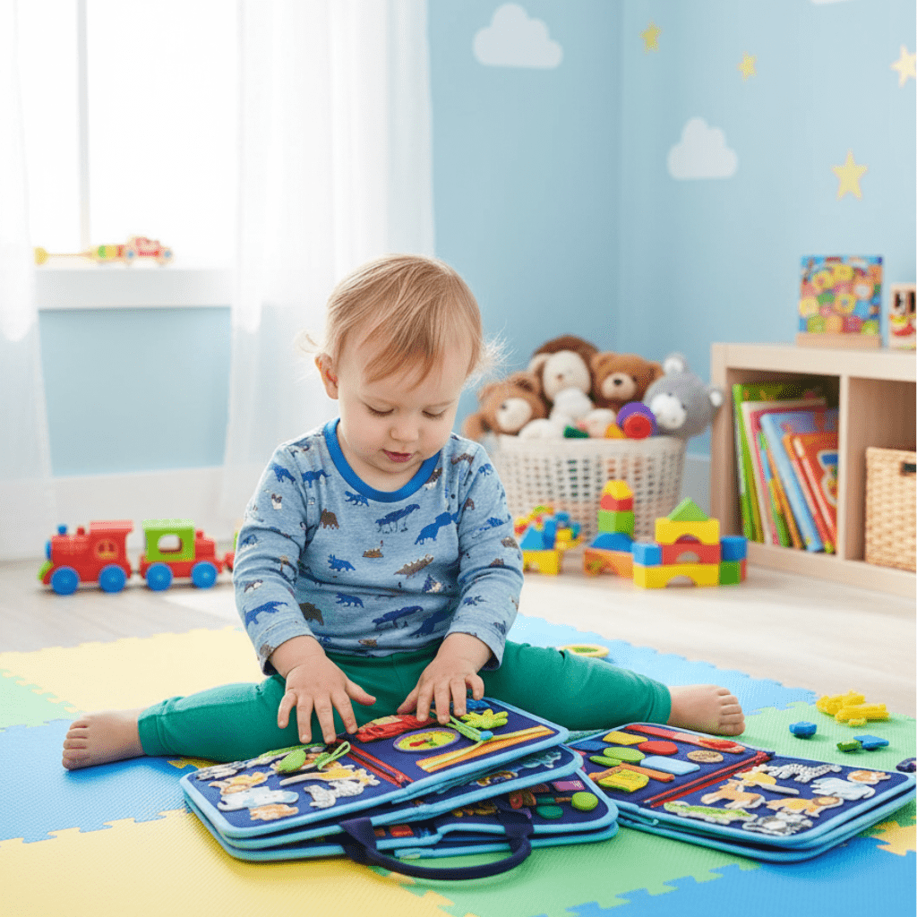 Montessori Activity Board for Motor Skills and Playful Learning