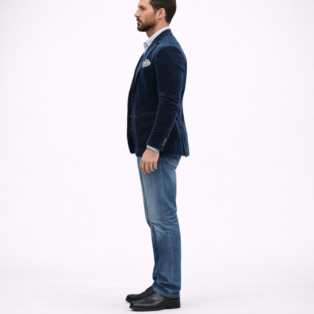 Corduroy Blazer and Vest Men