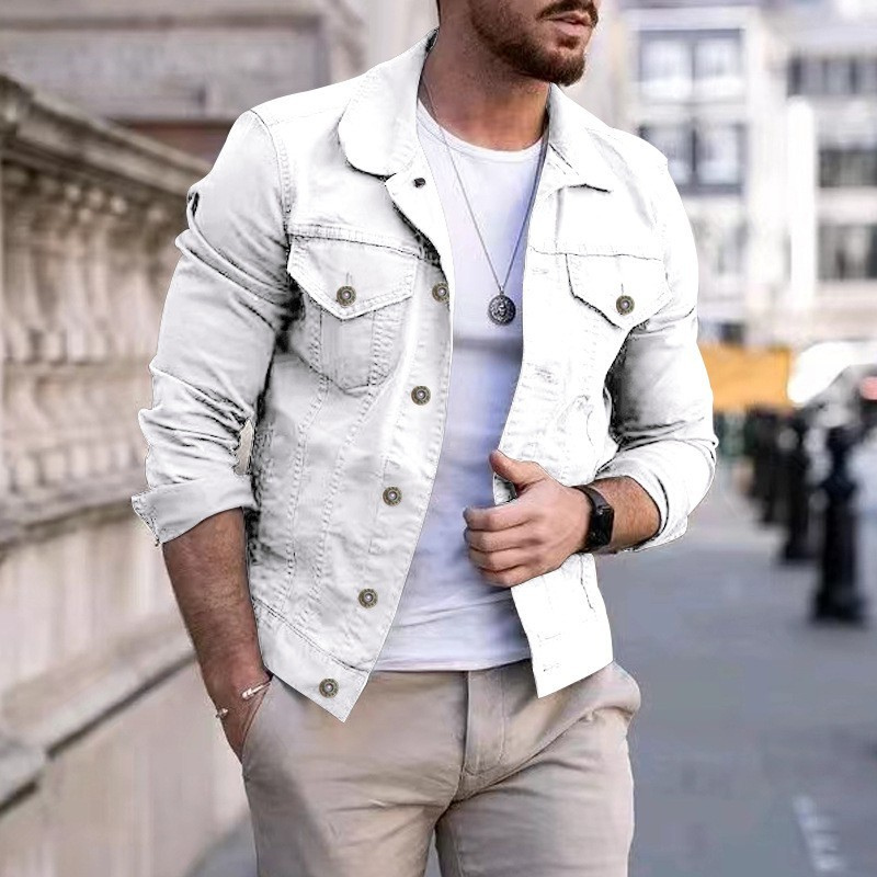 Men's Casual Slim-Fit Denim Jacket | Multi-Pocket