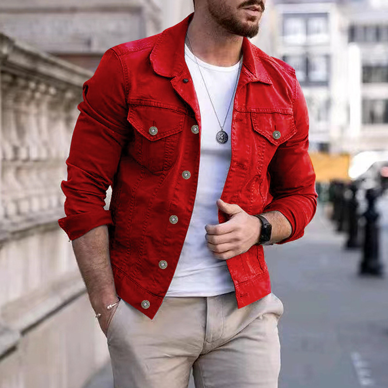 Men's Casual Slim-Fit Denim Jacket | Multi-Pocket