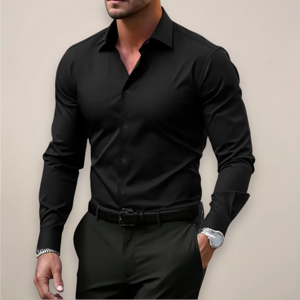 Men's Formal Button-Down Long Sleeve Shirt | Slim Fit