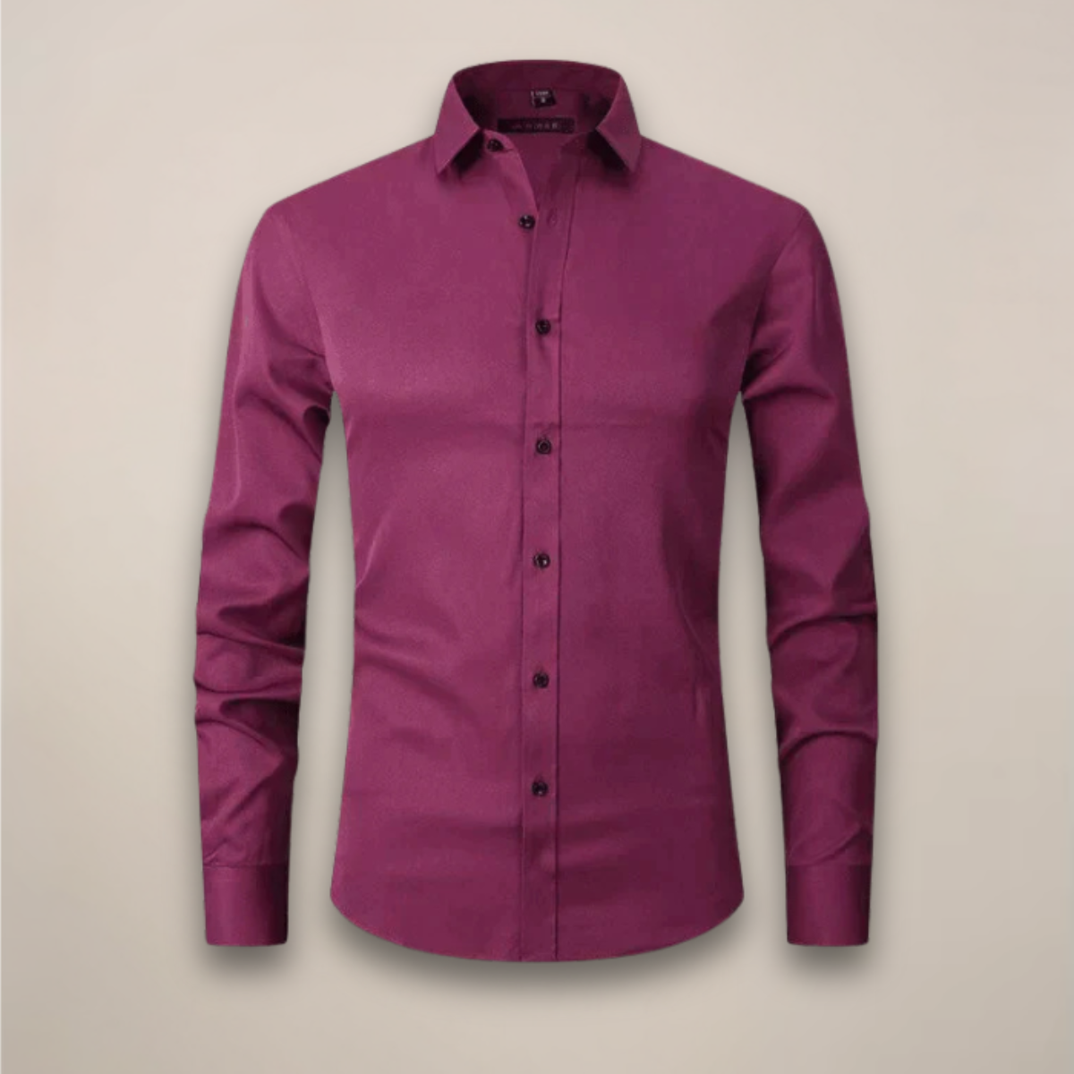 Men's Long Sleeve Button-Down Business Shirt | Breathable