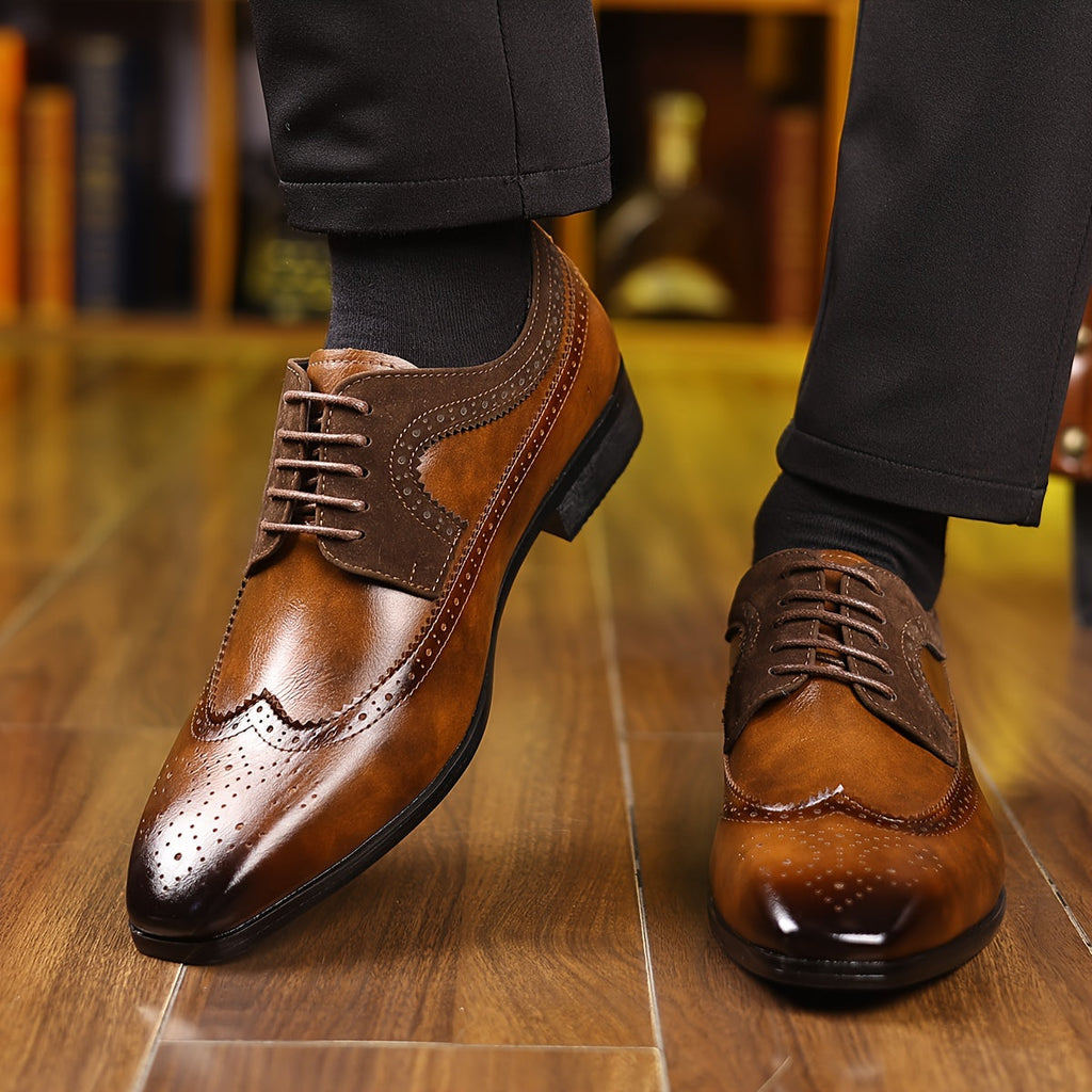 Men's Brogue Wingtip Oxford Shoes | Laced
