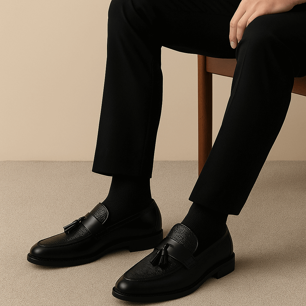Men's Business Casual Loafers with Tassels | Slip-On