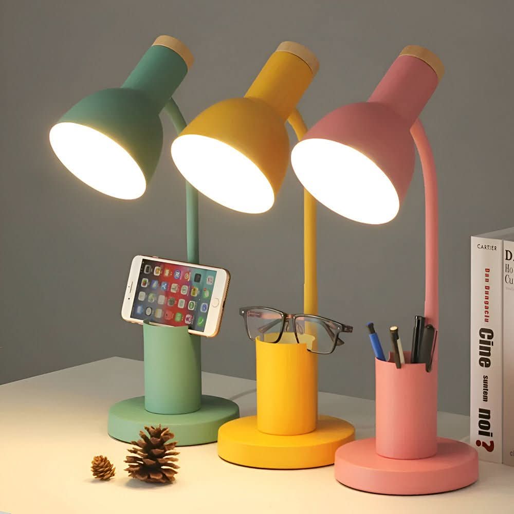 Modern LED Desk Lamp with Pen Holder for Office & Home