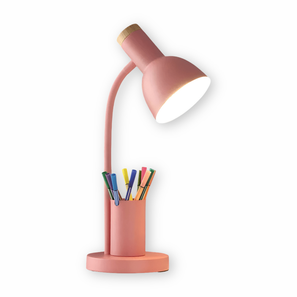Modern LED Desk Lamp with Pen Holder for Office & Home