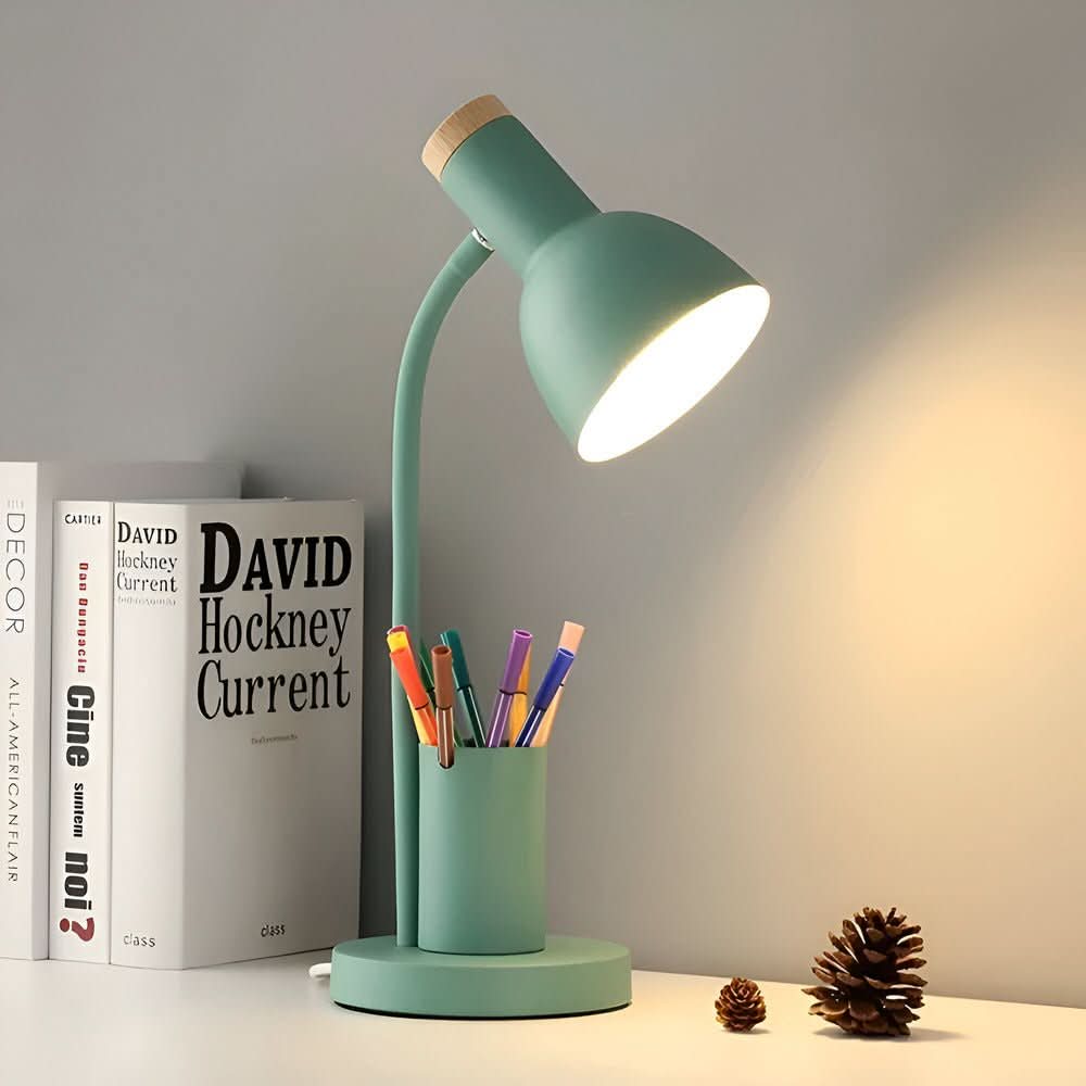 Modern LED Desk Lamp with Pen Holder for Office & Home