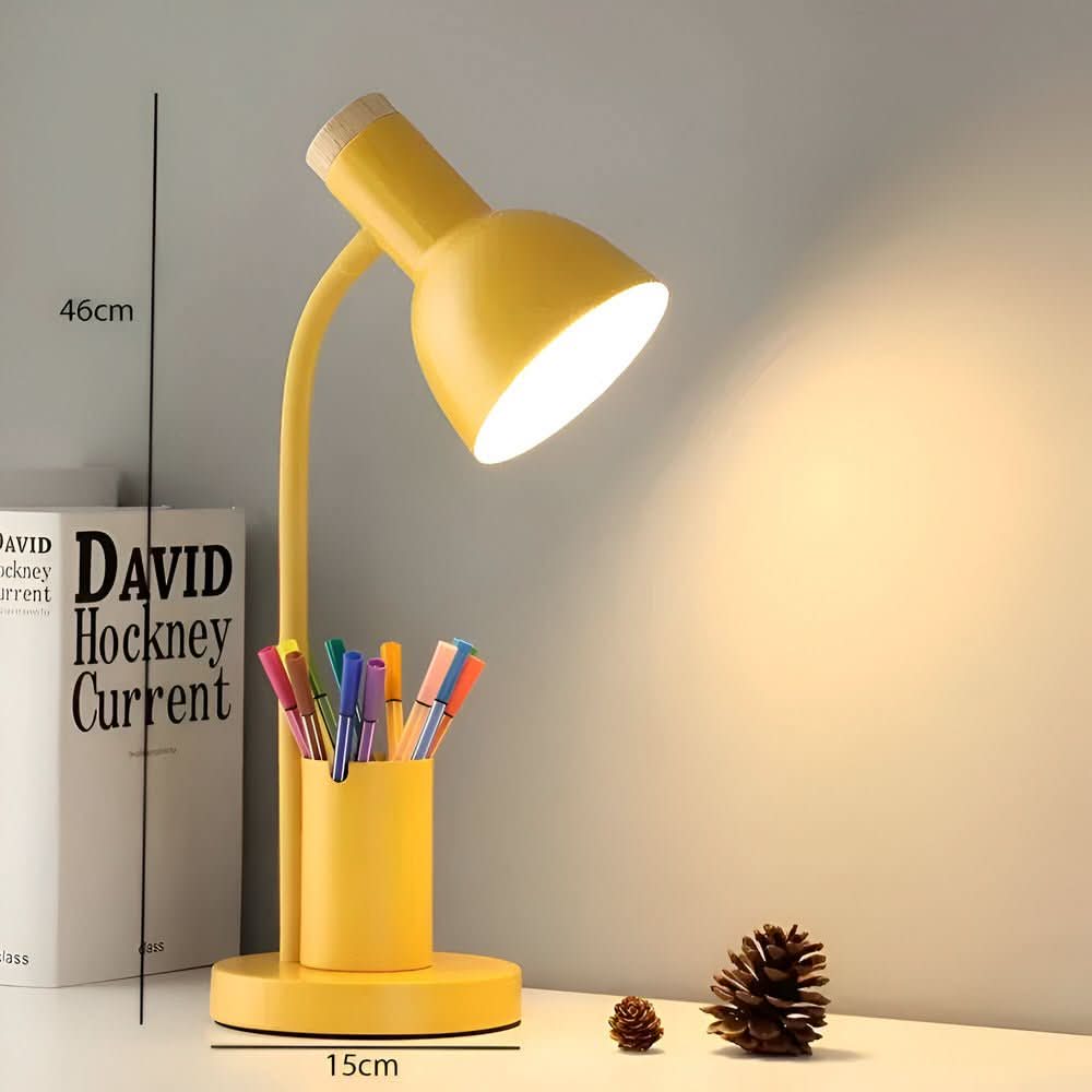 Modern LED Desk Lamp with Pen Holder for Office & Home