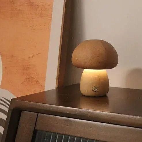Mushroom-Shaped Nightstand Lamp