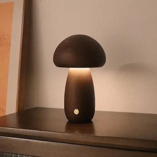 Mushroom-Shaped Nightstand Lamp