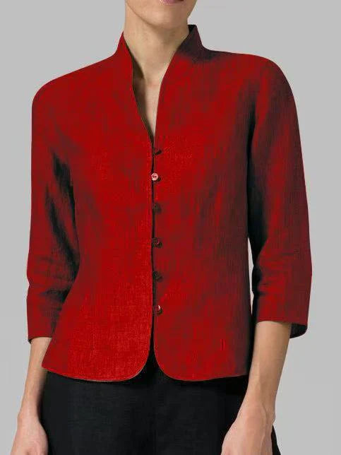 Women's Stand Collar Transitional Jacket | 3/4 Sleeves