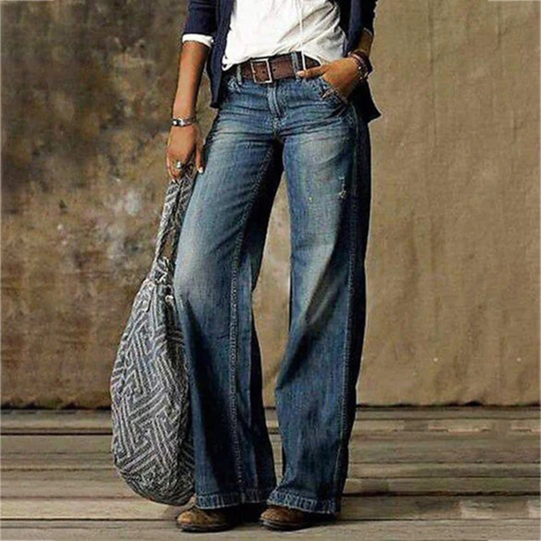 Women's Vintage High-Waisted Jeans | Wide Leg