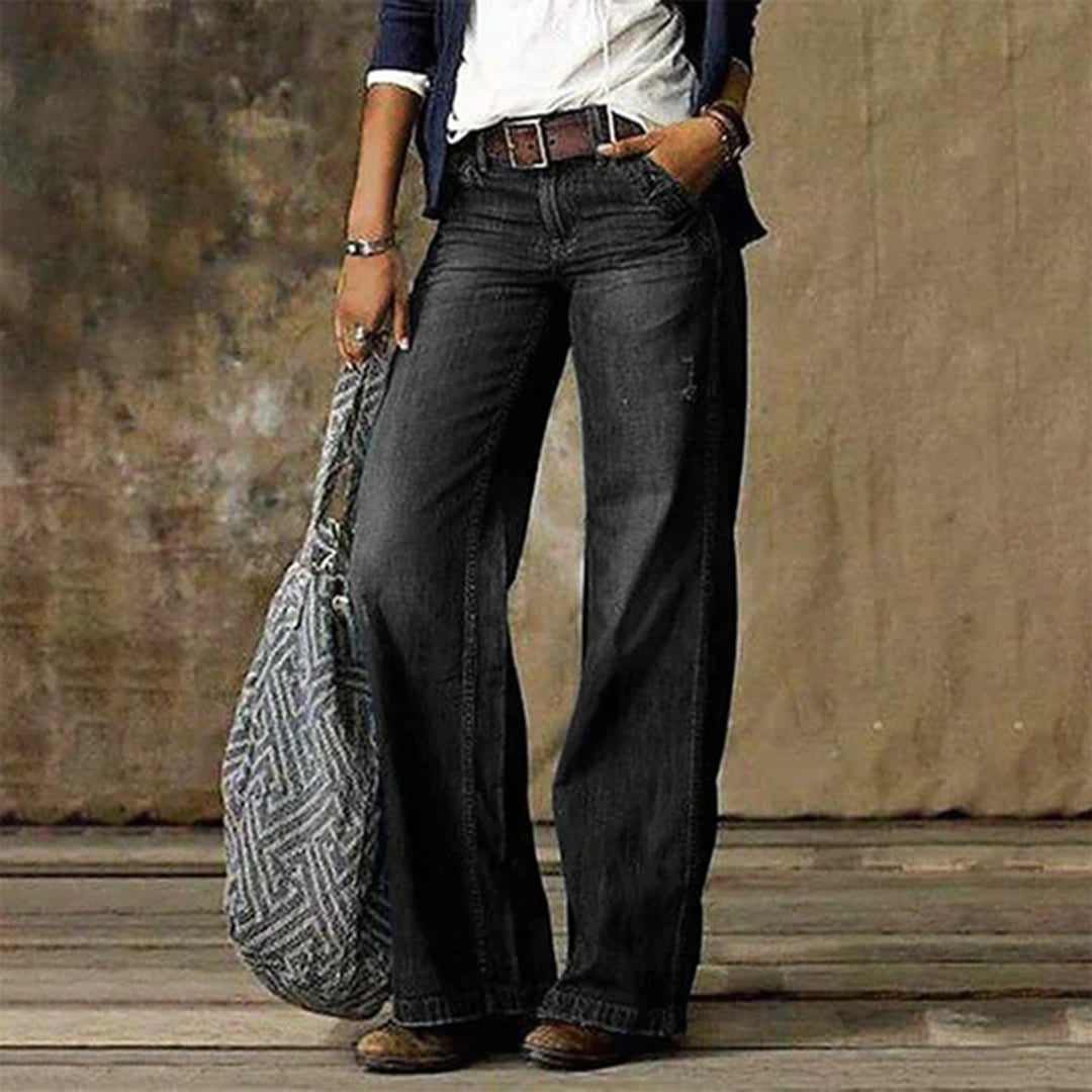 Women's Vintage High-Waisted Jeans | Wide Leg