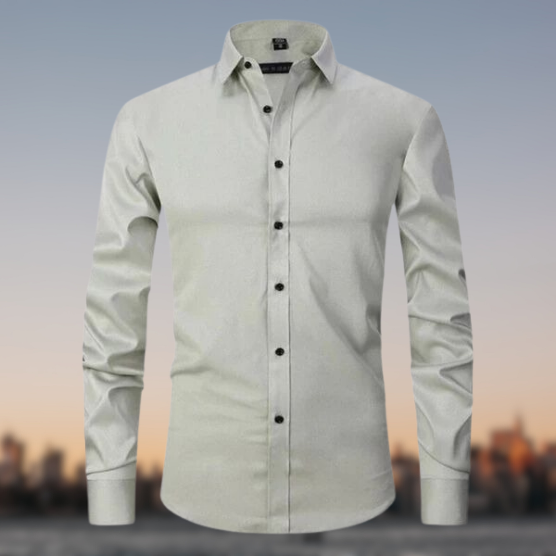 Men's Formal Shirt with Button Placket | Long Sleeves