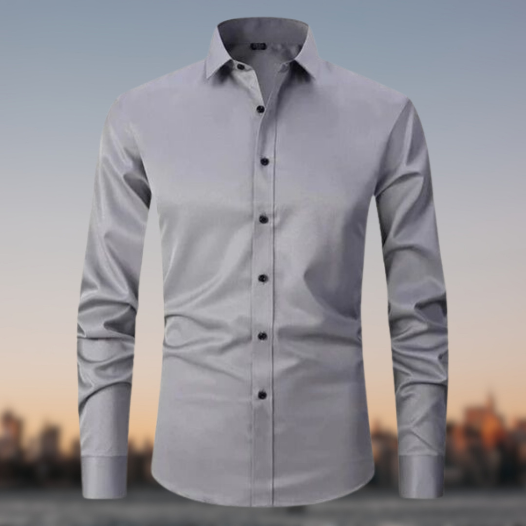 Men's Formal Shirt with Button Placket | Long Sleeves