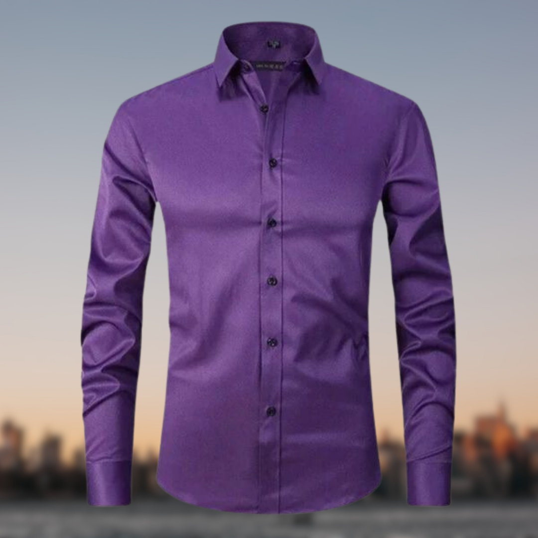Men's Formal Shirt with Button Placket | Long Sleeves