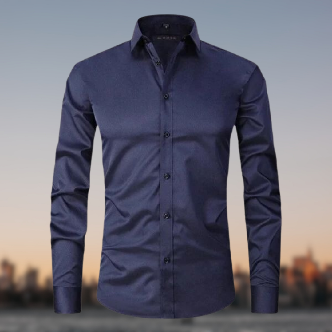 Men's Formal Shirt with Button Placket | Long Sleeves