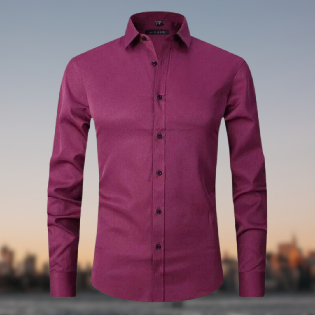 Men's Formal Shirt with Button Placket | Long Sleeves
