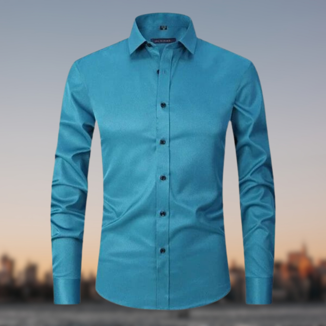Men's Formal Shirt with Button Placket | Long Sleeves