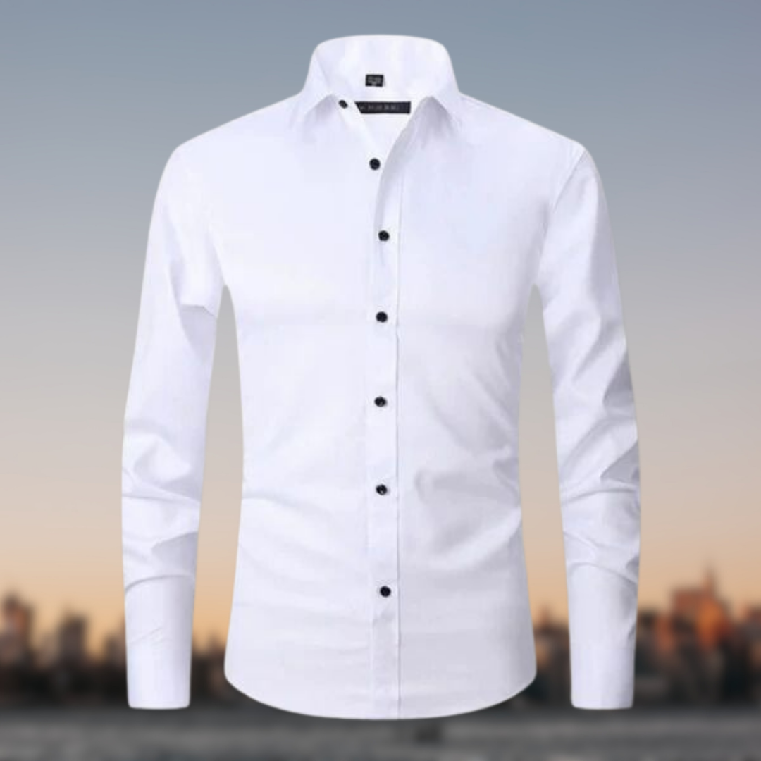 Men's Formal Shirt with Button Placket | Long Sleeves
