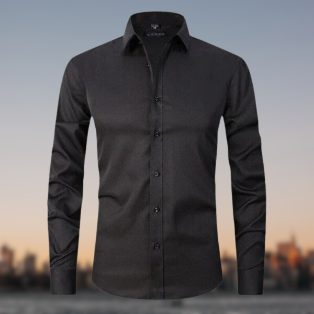 Men's Formal Shirt with Button Placket | Long Sleeves