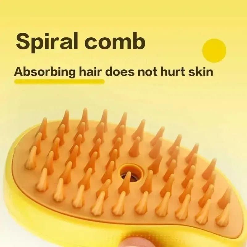 Steam Brush for Pets with Coat Care and Hair Removal