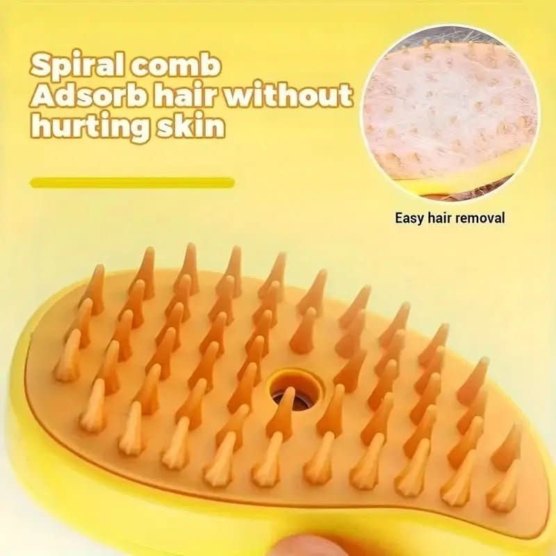 Steam Brush for Pets with Coat Care and Hair Removal