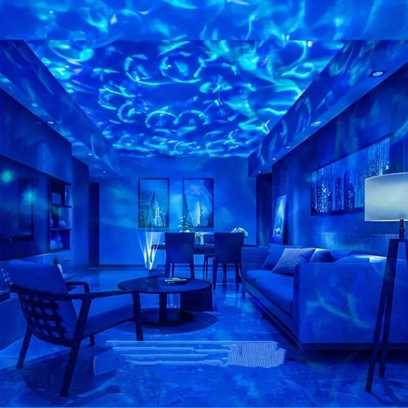 Northern Lights Projector | Music Sync & Remote Control | RGB Mood Light | USB Charging | 7.8×7.8×8.7 cm