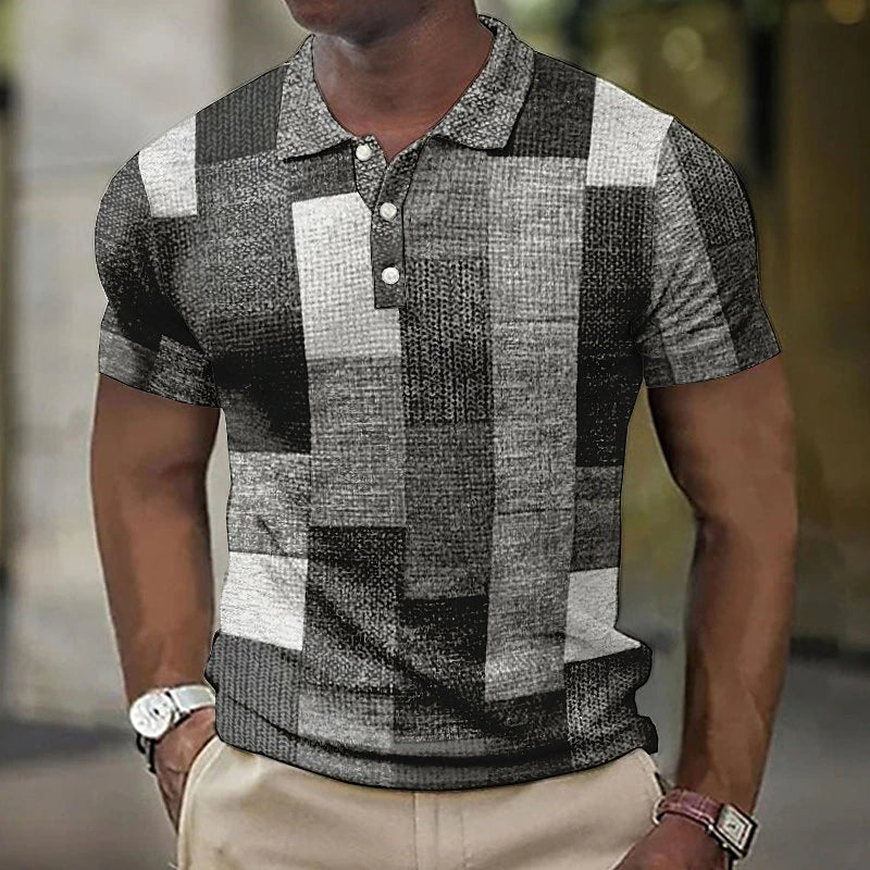 Men's Color Block Polo Shirt | Short Sleeve