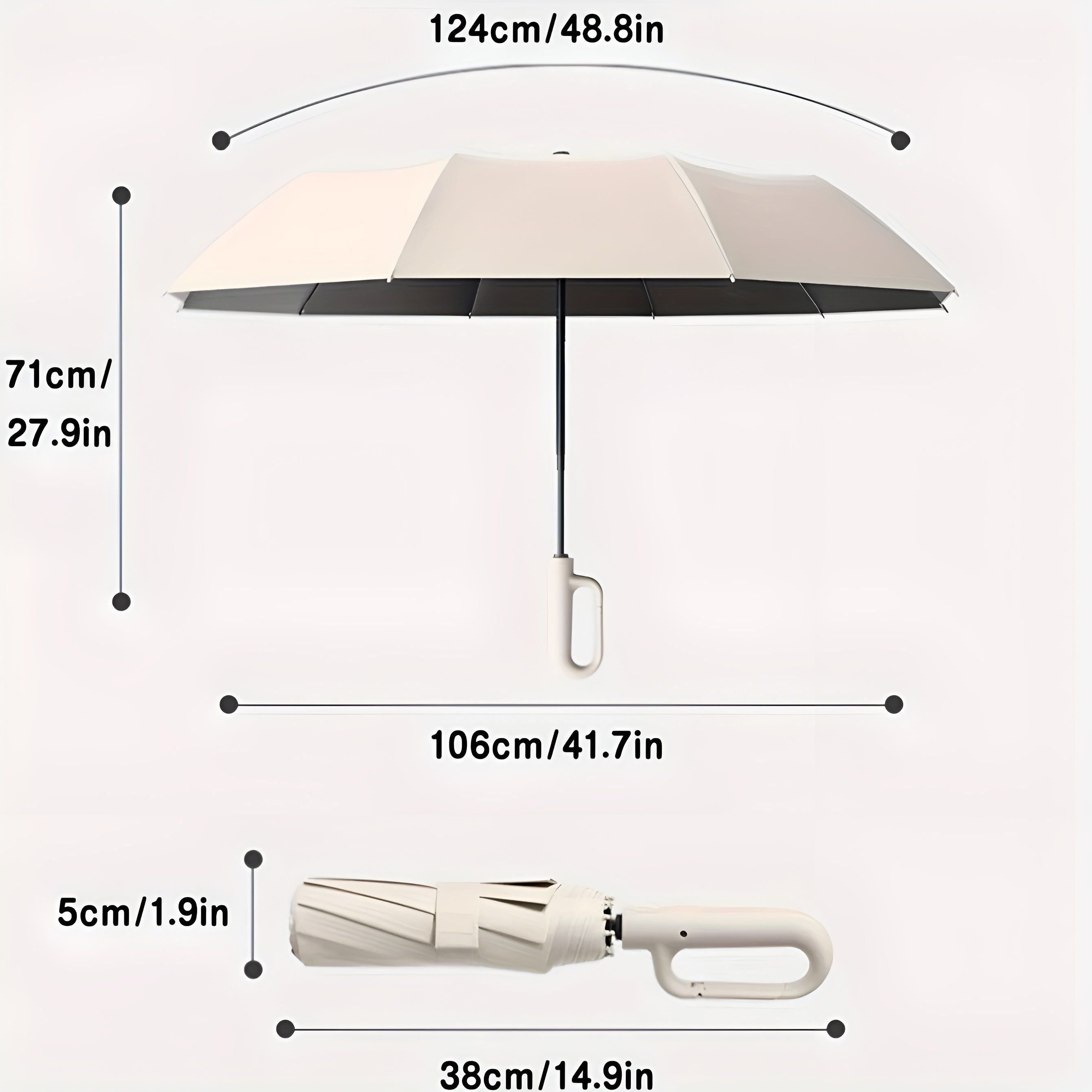 Automatic Strap Handle Folding Umbrella