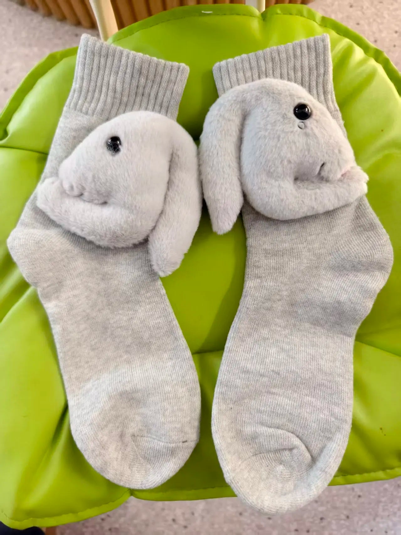 Cozy House Socks with Adorable 3D Animal Design and Safe Non-Slip Sole