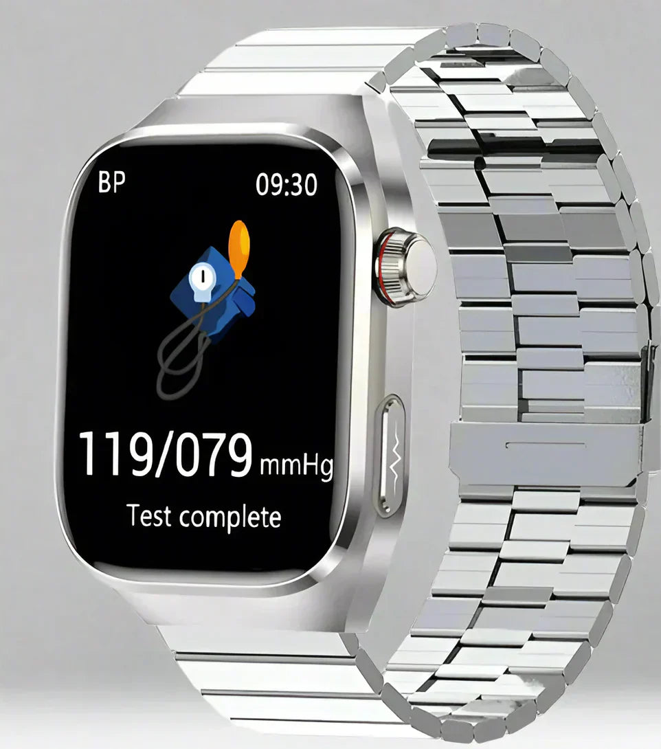 Smartwatch for Blood Sugar Monitoring, ECG, Uric Acid Measurement, Bluetooth Connectivity