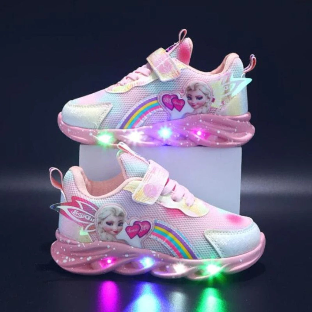 Light-Up Princess Sneakers for Kids with LED Design