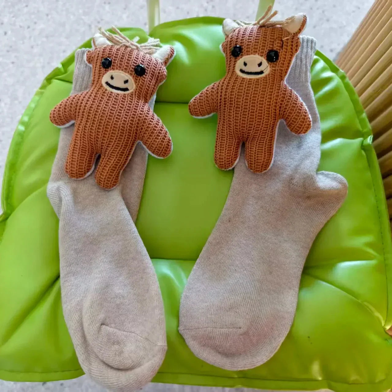 Cozy House Socks with Adorable 3D Animal Design and Safe Non-Slip Sole