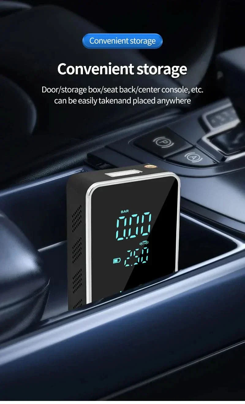Portable Wireless Air Pump with Touchscreen – 150psi Air Pump for Cars and Bicycles