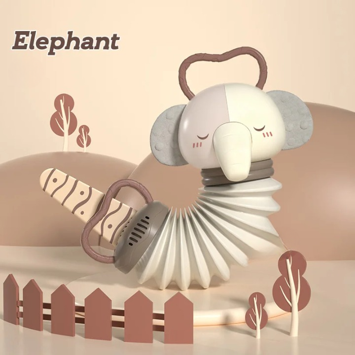 Dual-Function Baby Accordion and Rattle - Enhance Sensory Development with Calming Sounds