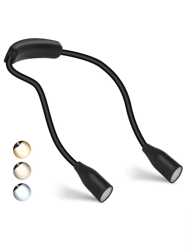 Rechargeable LED Neck Light | USB Powered | 3 Light Colors & Stepless Dimming | Flexible & Portable Design