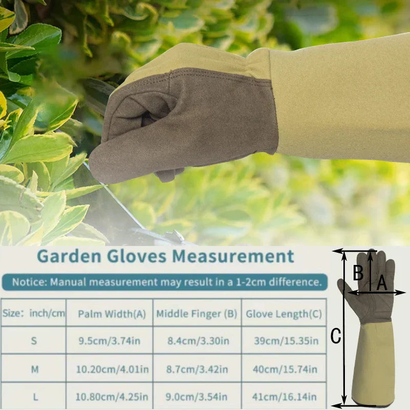 Thorn-Proof & Breathable Long Rose Gardening Gloves for Women | 1 Pair