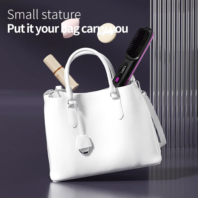 Wireless Hair Straightener | USB Charging & LCD Display | Ceramic & Ion Technology
