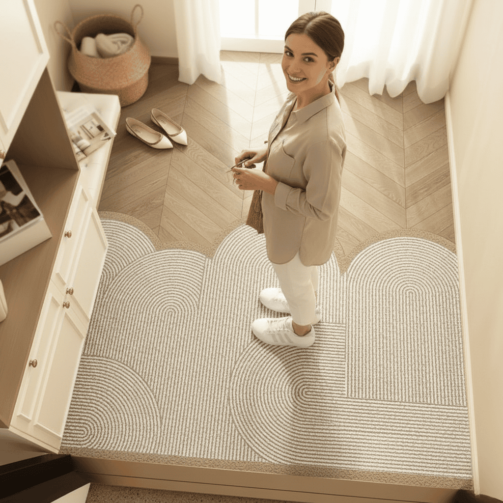 Non-slip, washable entrance mat for high-traffic areas