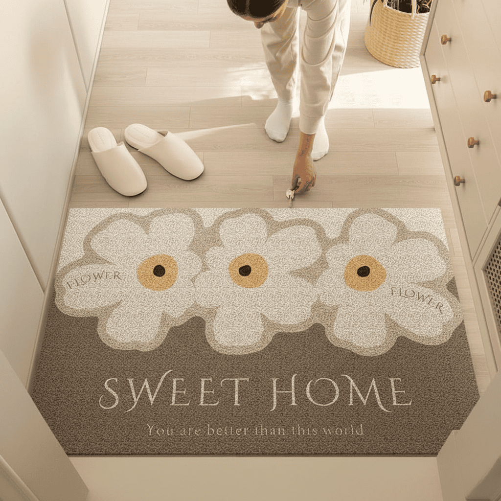 Non-slip, washable entrance mat for high-traffic areas